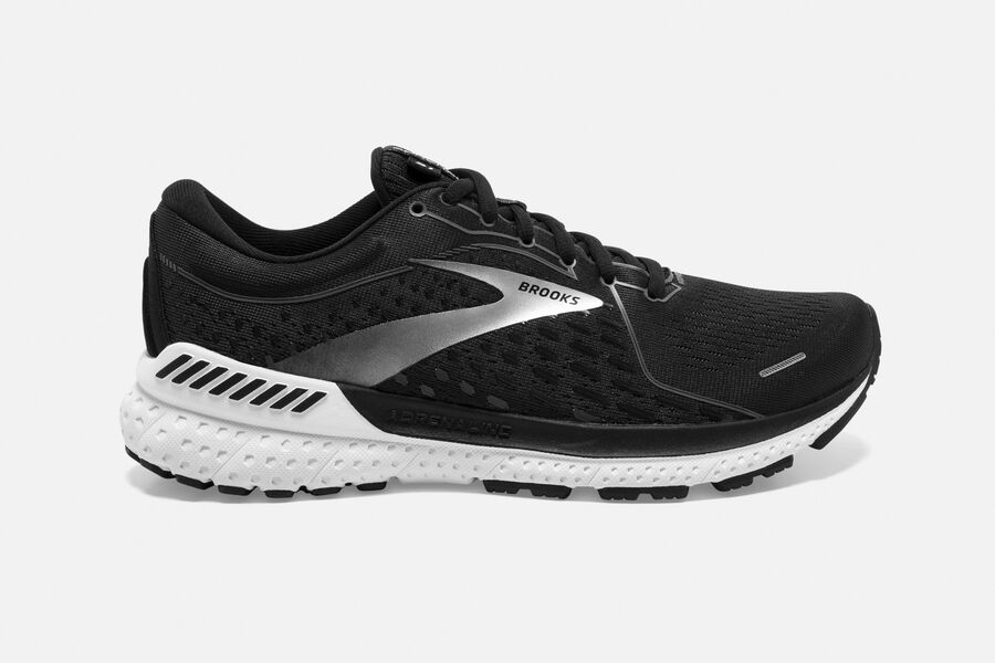 Brooks Women's Adrenaline GTS 21 Road Running Shoes Black Pearl/White ( OIDNT2583 )